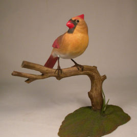 Life size 7″ Female Northern Cardinal #1