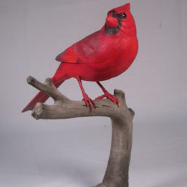 Life size 7″ Male Northern Cardinal #1