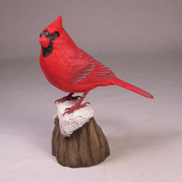 4-5/8 inch Cardinal (male) on snow base #6