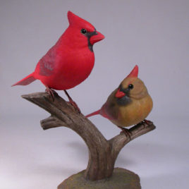 Life size Pair of Northern Cardinal #3